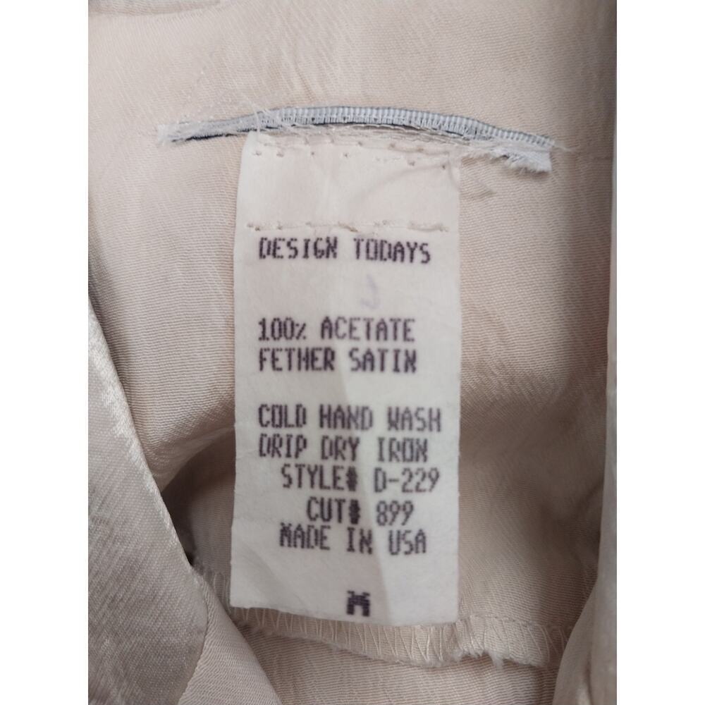 DESIGN TODAYS! RICH CREAM CRINKLE FINISH 3PC VEST, SKIRT & JACKET SUIT SET! SZ M - Picture 15 of 16